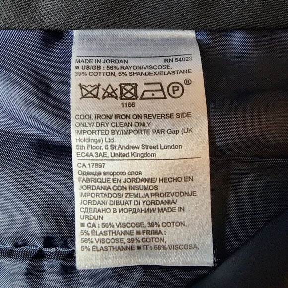 Banana Republic Pants Women 10L Sloan Solid Dress Stretch Ankle Navy Blue - Picture 11 of 11